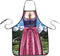 MOMOONNON Dirndl Apron for Women, German Lederhosen Apron for Oktoberfest, Cooking, Grilling, BBQ & Baking