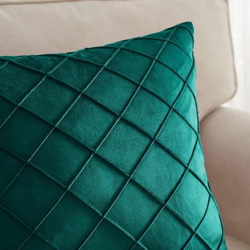 BeBen Pack of 2 Velvet Throw Pillow Covers, 16x16 Soft Solid Decorative Cushion Case for Bedroom, Car, Outdoors