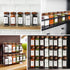 24 4oz Pcs Spice Jars, Seasoning Containers with Acacia Wood Shaker Lids, Glass Spice Bottles with Labels, Square