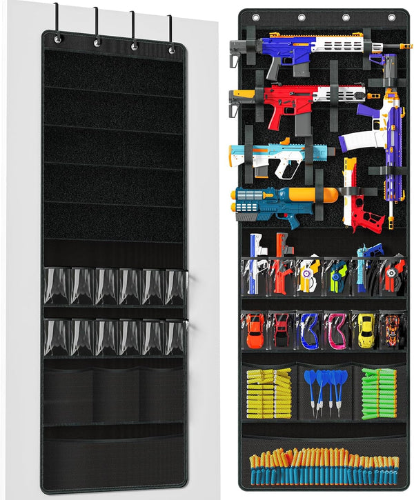 Over Door Toy Gun Storage, Hanging Organizer for Toy Guns, Hanging Toys