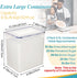 9.5L 2 Pack 25lbs Vtopmart Extra Large Flour Sugar Storage Containers for flour, Airtight Kitchen Pantry Organization