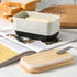 Countertop, 6 3.5 2.7) HVH Ceramic Butter Dish with Lid for Airtight Butter Keeper with Wooden Lid, Butter Holder