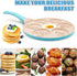 Dinosaur 7-Cup Egg Pan, Nonstick Pancake Pan for Kids, Cars Trucks Egg Cooker Mold for Breakfast Sandwiches