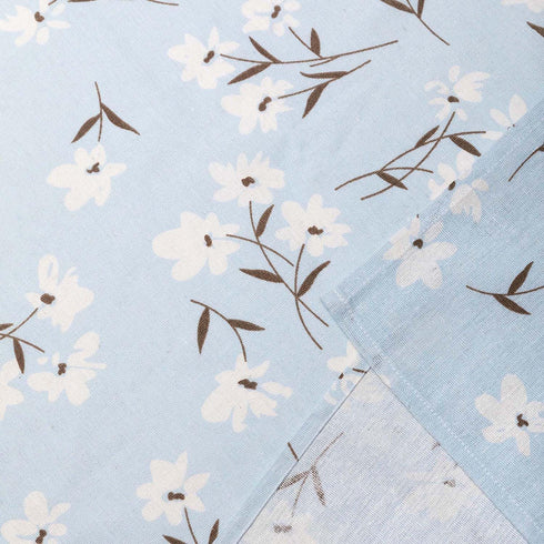 Pastoral Round Tablecloth - 60 Inch Dia. - Linen Fabric, Washable Dust-Proof Wrinkle Resistant Table Cover, Floral