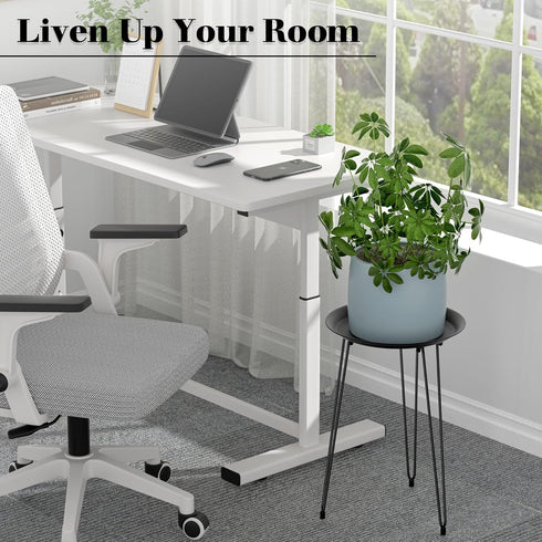 1 Pack SUEH DESIGN Plant Stand Indoor, Metal Plant Stand Round Plant Table Heavy Duty Plant Stool Tall Flower Pot