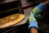 J H Heat Resistant Oven Gloves, EN407 Certified 932 °F, Sky-Blue Shell with Yellow Silicone Coating