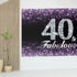 HAMIGAR 6x4ft Happy 40th Birthday Banner Backdrop, 40 & Fabulous Birthday Decorations for Women