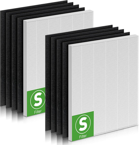 C545 Replacement Filter, Compatible with Winix C545 Air Purifier, Part 1712-0096-00, 2 HEPA Filters and 8 Activated