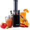 Elite Gourmet Masticating Juicer Machines - 12-inch Cold Press Juicer for Vegetables and Fruits, Easy to Clean