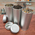 Tin Canister with Airtight Lids for Loose Tea, 16.9 ounces, Round Container for Coffee, Sugar Storage, 3pcs