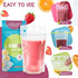 FROZIP 100pcs 16oz x100 Drink Pouches for Adults - Drink Pouches with Straws & Funnel - Resealable Smoothie Pouches