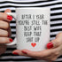 YouNique Designs 1 Year Anniversary Coffee Mug for Her, 11 Ounces, 1st Wedding Anniversary Cup for Wife, White