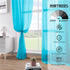 MRTREES Short Sheer Curtains 36 inch Length Kitchen Tier Curtains, Light Filtering Rod Pocket Voile Cafe Curtains, 2