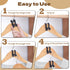 Mlici Clothes Hanger Connectors - 60 Pcs Heavy Duty Plastic Mini Hooks for Space Saver Closet Organizer, Black