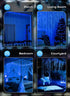 300 9.8ft 9.8ft 8 1 Pack Brightown LED Blue Fairy Curtain Lights, x String Lights, USB Plug in Lighting Modes Christmas