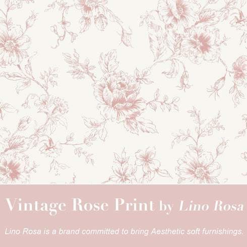 Country 96 2 Set Pink Curtains for Nursery Girls Bedroom,French Sheer Blush Floral Victorian Toile Whimsical Pastel