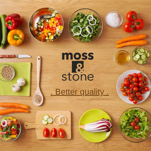 Moss & Stone Hand Blender Electric Set with Egg Whisk & Chopper, 300 Watt Immersion Hand Mixer Set, Stainless Steel