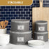 Stack Store Plus More China Storage Quilted Case for Dessert Plates, Bowls, Small Plates, Gray, 8" W x 6" H