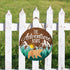 12 12'' Chunful The Adventure Begins Wooden Hanging Sign, x Woodland Nursery Decor, Green Trees Brown Background