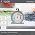 Taylor 5924 Large Dial Kitchen Refrigerator and Freezer Analog Thermometer, 3-Inch Dial, Silver Finish
