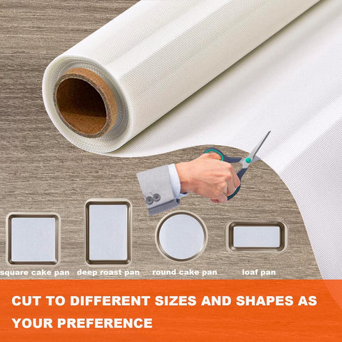 Silicone Baking Mat Roll, Cut to Size Silicone Mat, Non-slip Silicone Pastry Mat, Non-Stick Reusable Air Fryer Liner, Counter Mat, Oven Liner, Freeze Dryer Mat - 12IN x 8FT by FETESUR
