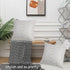 Gold Sofa Throw Pillow Cover 1pc - 20X20inch Ecru White Textural Linen Look Metallic Print Decorative Pillowcase