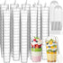 400 Pcs 3oz Clear Plastic Mini Dessert Cups with Lids and Spoons