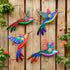 WHBIMGOOO 3D Metal Hummingbird Wall Decor - Outdoor Fence Decorations for Garden, Patio, Living Room (4 Pack)