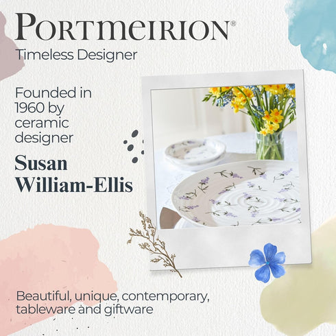Portmeirion Sophie Conran White Mini Cake Stand, 6.5 Inch for Dessert Display