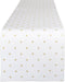 DII Polka Dot Kitchen Collection, Table Runner, 13x90, Metallic White/Gold Reversible