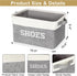 Closet, Lukeline Fabric Shoe Basket for Entryway, Hallway or Mudroom - Flodable Space-Saving Storage Bin for Decorative