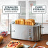 Elite Gourmet ECT4123 Long Slot 4 Slice Toaster, Extra Wide Slots, Bagel, Defrost & Cancel Functions, Stainless Steel