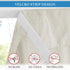 RYB HOME Natural Linen Blended Door Curtain, Privacy French Door Curtain, W 34 x L 69 in, 1 Pc