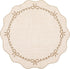 5ft GarveeHome Scalloped Bow Rug for Living Room, Round Rugs Washable Solid Beige Rug for Dorm Soft Low Pile Non Slip