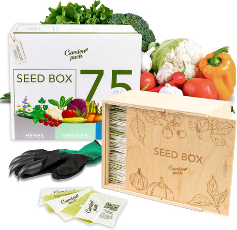 Garden Pack Grow Your Own Kit - 75 Varieties of Herb, Flower