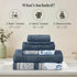 6-Piece 100% Set 2 2 2 Modern Threads Floral Trail Cotton Towel Reversible Yarn Dyed Jacquard - Includes Bath Towels