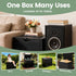 33 ZYJOYY Gallon Resin Deck Box Waterproof Outdoor Storage Box and Patio Furniture Side Table for Pool Accessories