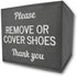 Disposable Shoe Cover Box for Realtor Listings and Open Houses, Please Cover or Remove Shoes Bin (Grey)