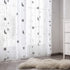Grommet 84 Inch Set 2 Twinkle Moon Curtains Sheer Silver for Baby Nursey Room - Star and Moon Lace Curtains for Living