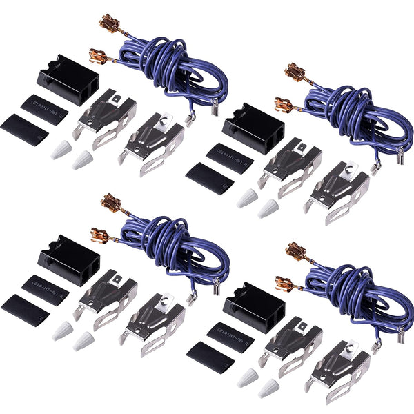 BlueStars 4 Packs WB17T10006 Range Surface Burner Terminal Block Kit Replacement for GE Kenmore Ranges
