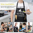 Funny Aprons for Men, MR GOOD LOOKING IS COOKING, Professional Kitchen Chef Bib Apron with Double Pocket