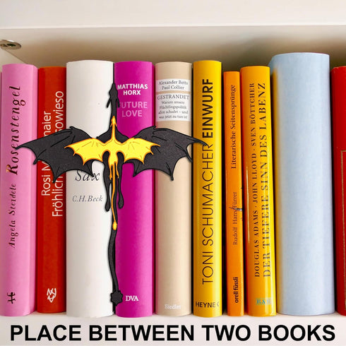 7.9 inch, Big Size Dragon Ornament, Wooden Book Shelf, Library, Bookshelf Decor, Book Lovers Gifts