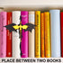 7.9 inch, Big Size Dragon Ornament, Wooden Book Shelf, Library, Bookshelf Decor, Book Lovers Gifts