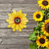 YEAHOME Sunflower Garden Decor, 11'' Metal Flower Wall Art for Kitchen, Bathroom, Indoor Outdoor