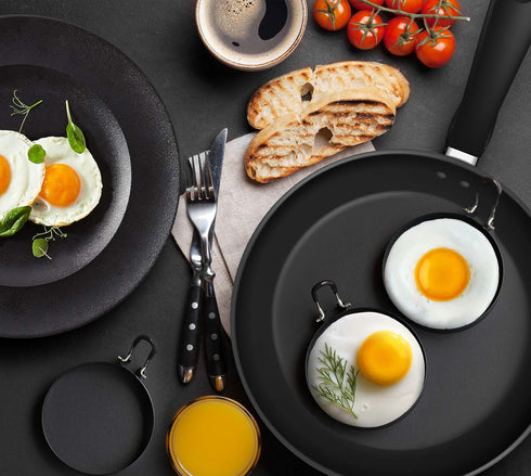 Egg Rings, 4 Pack Stainless Steel Cooking Rings for Eggs and Pancakes