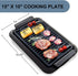 OVENTE Electric Indoor Grill, 15 x 10 Inch Non-Stick Cooking Surface, 1200W Fast Heat Up Power, Black