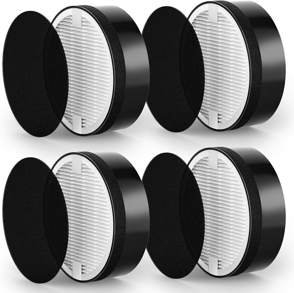 LV-H132 Replacement Filter - Compatible with LEVOIT LV-H132 Air Purifier, 3-in-1 H13 True HEPA Filter, 4 Pack
