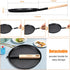 Frying Pan Skillet 8-inch Flat Crepe Pan, Lightweight Grill Pan with Wooden Handle for Camping Indoor Outdoor Cooking by bodkar