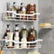 OMAIRA Shower Caddy 3-Pack, Rustproof Adhesive Organizer with Soap Holder, No Drilling Shower Shelves, White