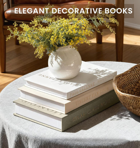 hongqu us Set 3 9.06 6.3 0.984,9.84 7.09 1.18,11.02x 7.87x Aesthetic Decorative Books - Coffee Table Books Decor - Faux